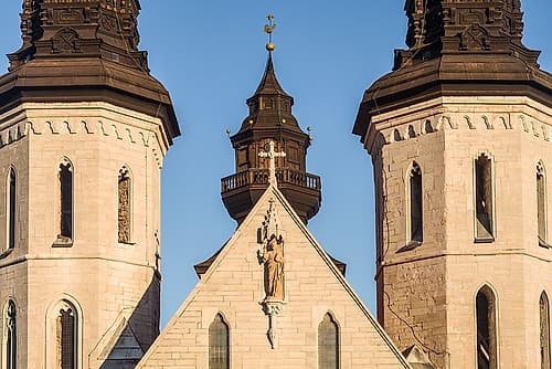 Sweden-Gotland Island-Visby-Visby Cathedral-12th century-exterior Art Print